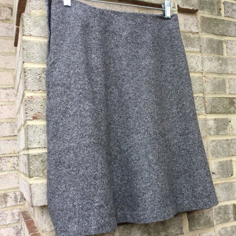 GAP Wool Blend Twill Weave A-Line Skirt